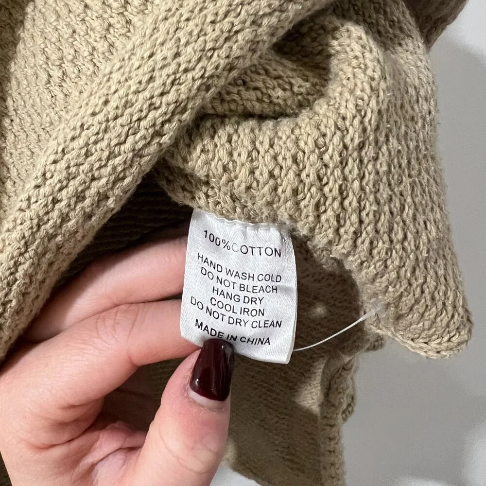 🧥 MOD REF Waffle Knit Henley Sweater - Size M - Picture 7 of 13